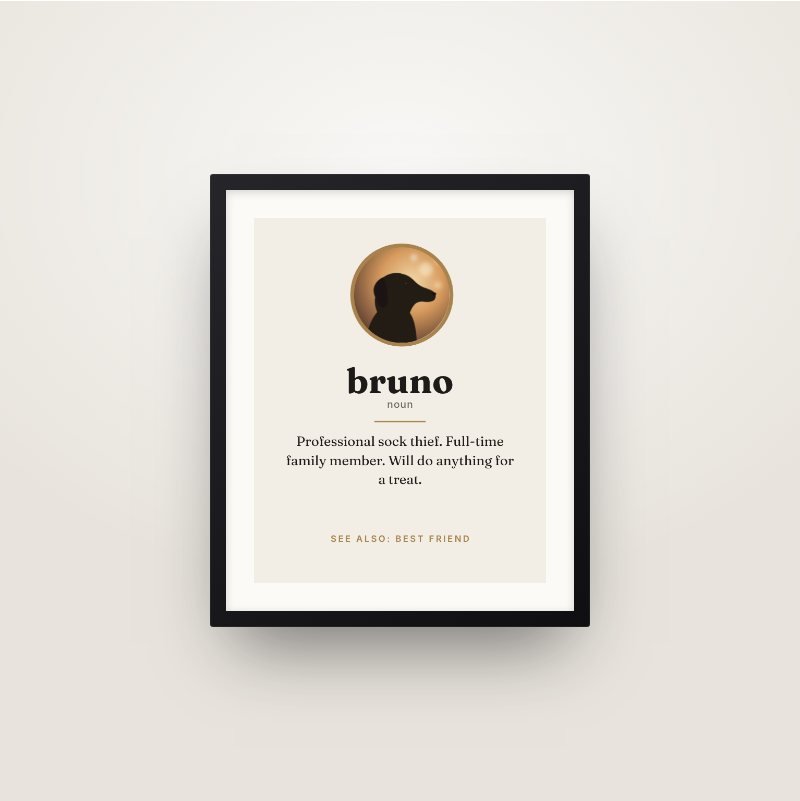 Pet Dictionary Frame