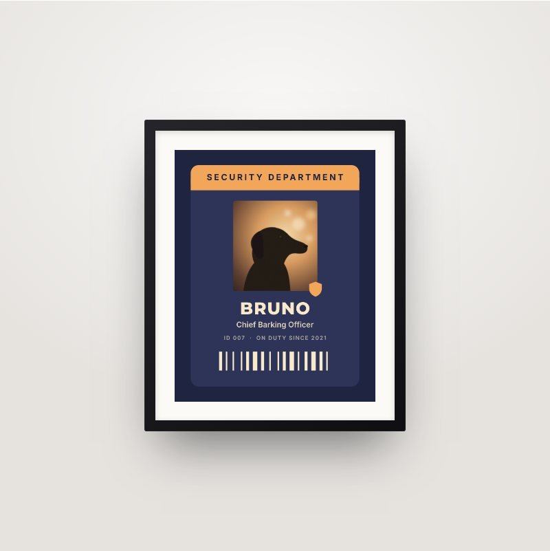 Security Department ID Frame